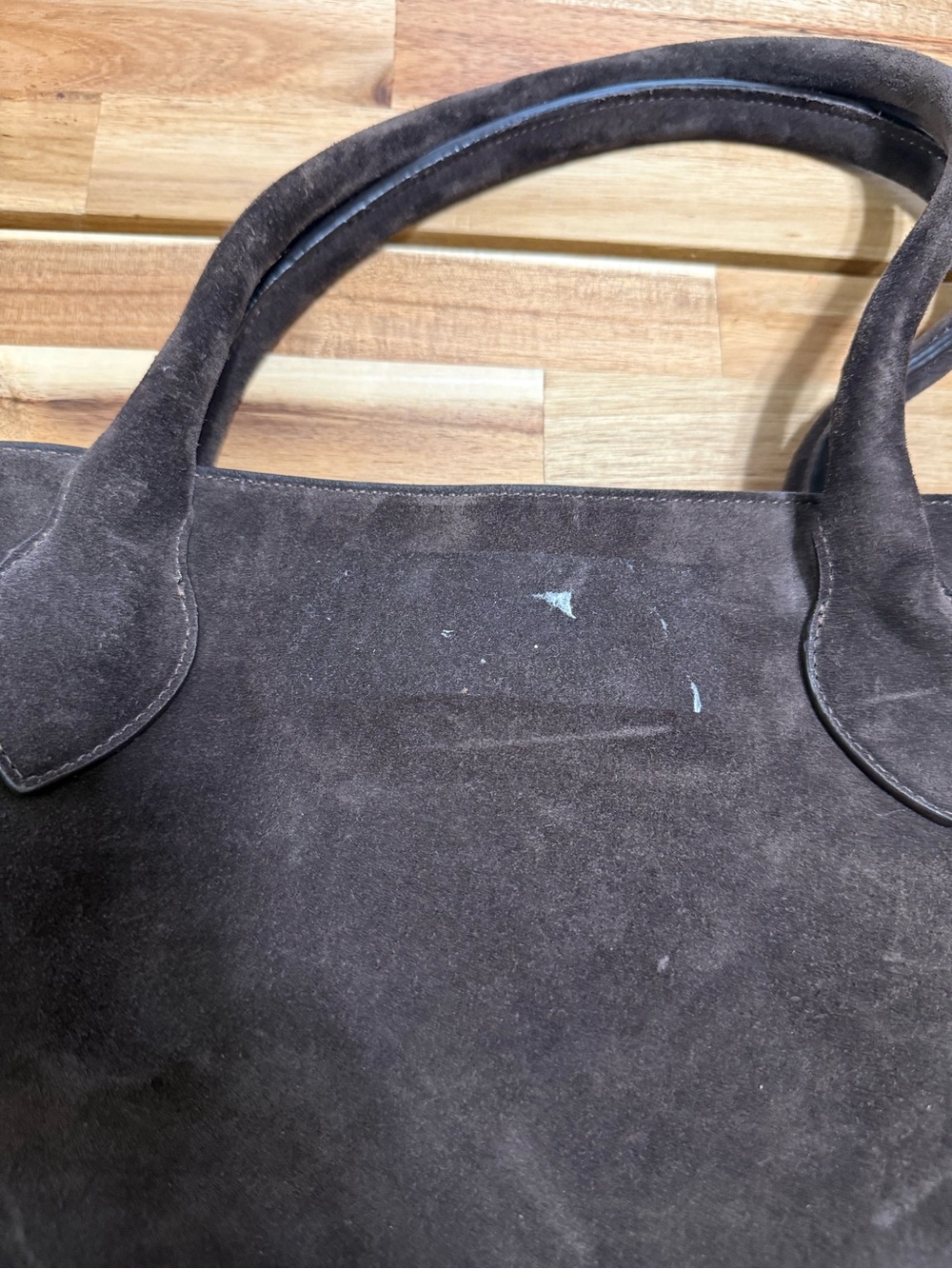 Reformation Oversized Patrizia Bag in Chocolate Brown Boss Suede Purse $598 - Picture 11 of 12
